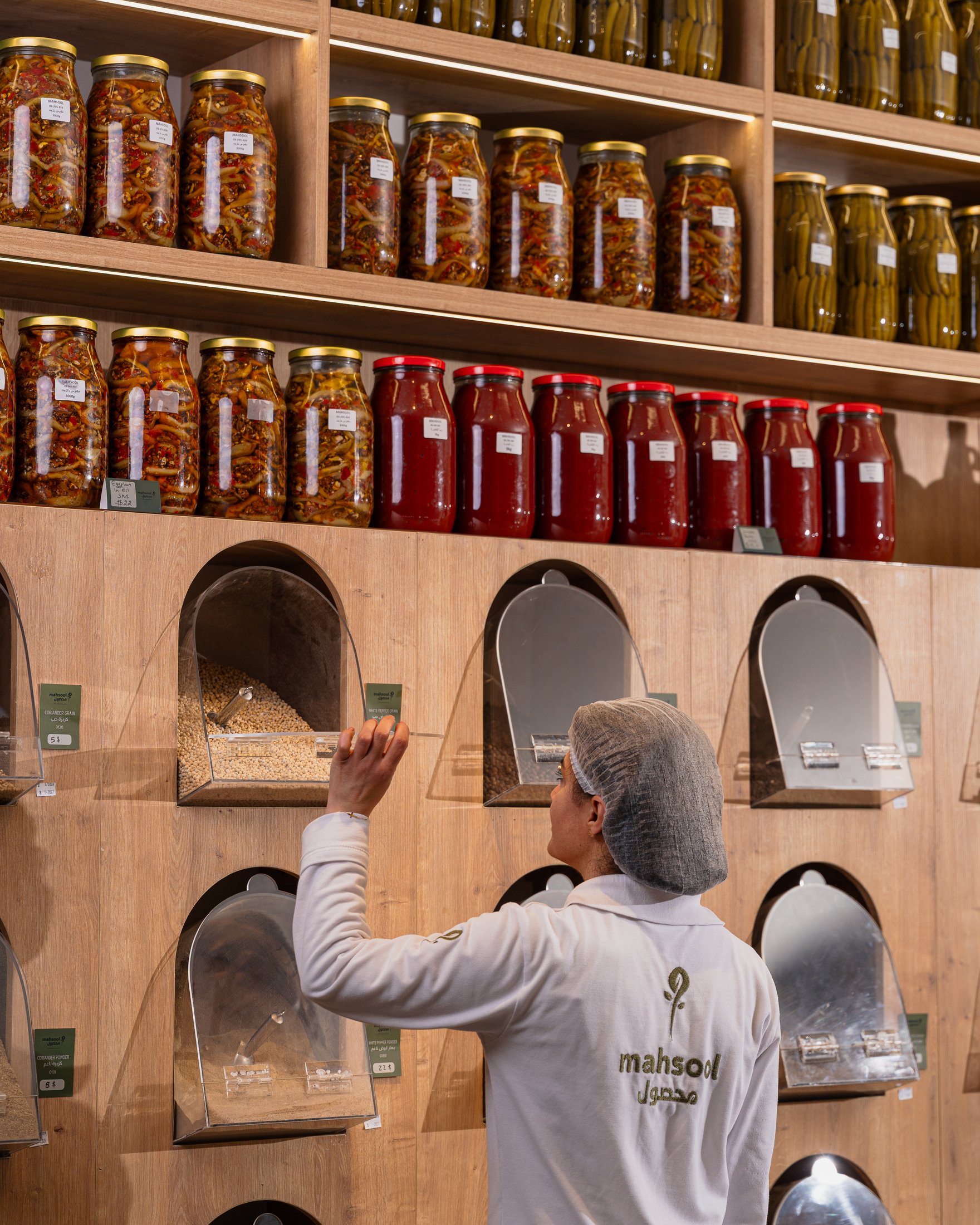 Mahsool in-store shelves and pantry selection